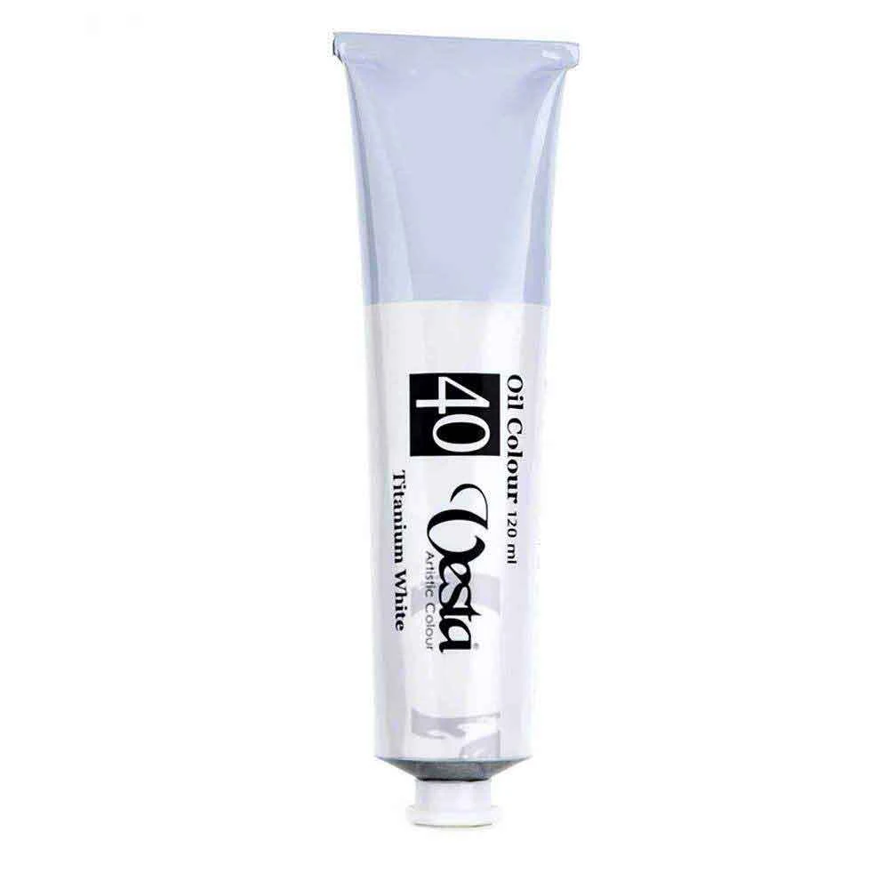 رنگ روغن وستا مدل Titanium White 40 حجم ۱۲۰ میلی لیتر