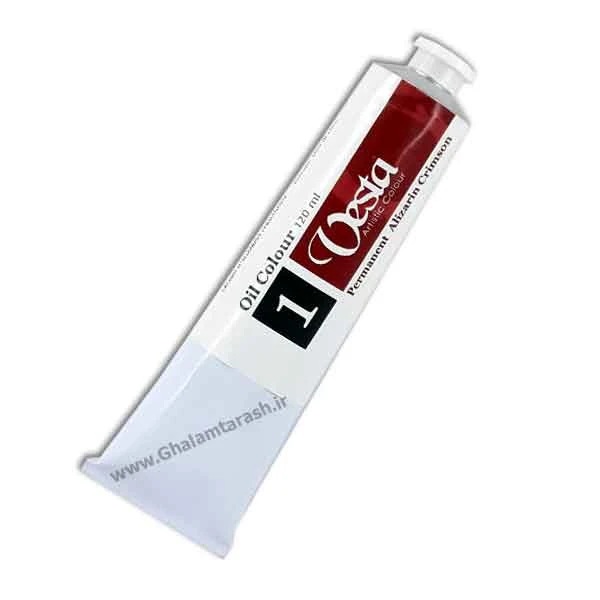 رنگ روغن وستا ۱۲۰ میل کد ۱ (Permanent Alizarin Crimson)