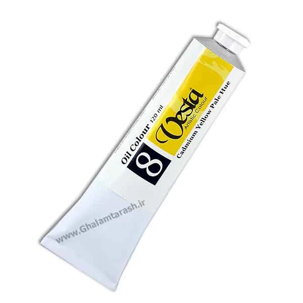 رنگ روغن وستا ۱۲۰ میل کد ۸ (Cadmium Yellow pale Hue)