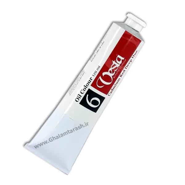 رنگ روغن وستا ۱۲۰میل کد ۶ (Cadmium Red Deep Hue)