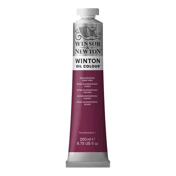 رنگ روغن وینزور وینتون 250 quinacridone deep pink (حجم 200 میلی لیتر)
