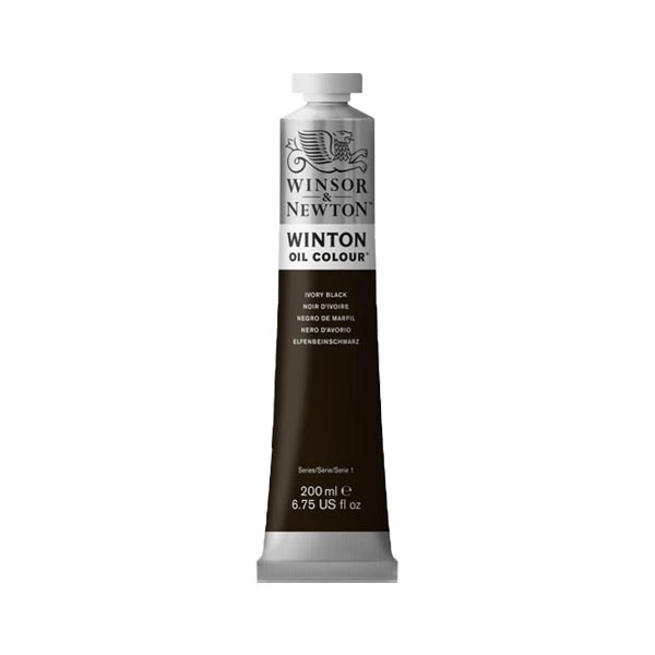 رنگ روغن وینزور وینتون Ivory Black کد 331 (حجم 200 میلی لیتر)