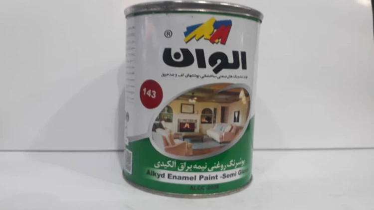 رنگ روغنی کیلو الوان مارک سبز رنگ قرمز کد 143