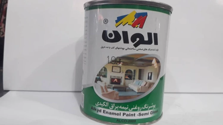 رنگ روغنی کیلو الوان مارک سبز رنگ مشکی کد199