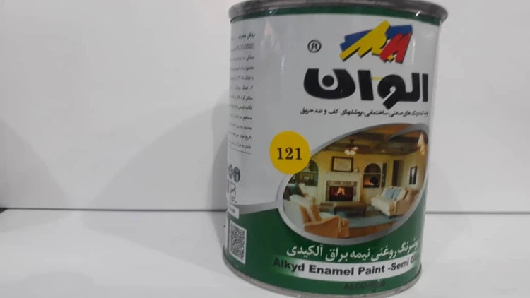 رنگ روغنی کیلو الوان مارک سبز زرد کد 121
