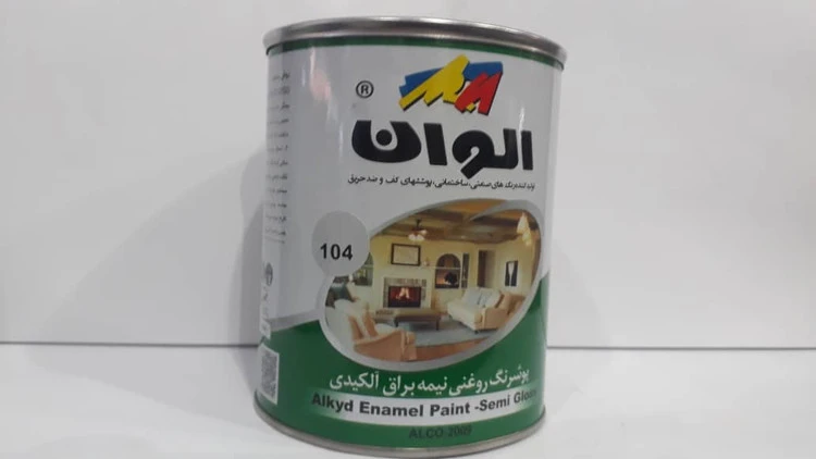 رنگ روغنی کیلو الوان مارک سبز طوسی کد 104