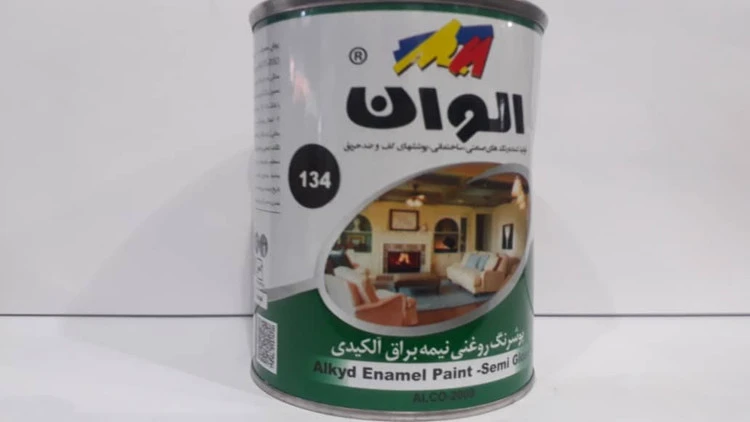 رنگ روغنی کیلو الوان مارک سبز قهوه ای کد 134