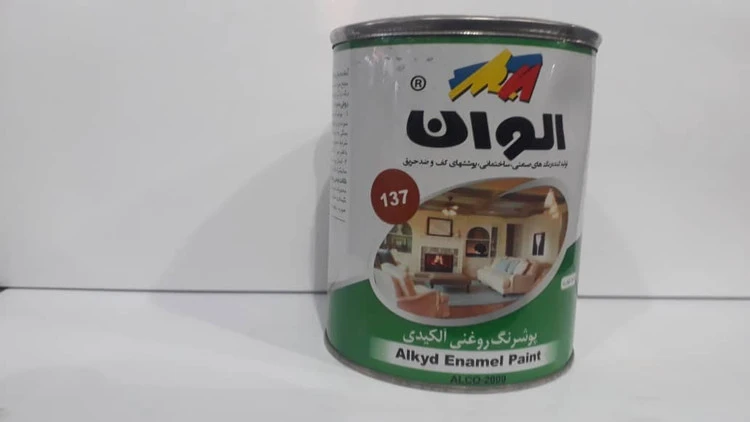 رنگ روغنی کیلو الوان مارک سبز قهوه ای کد 137