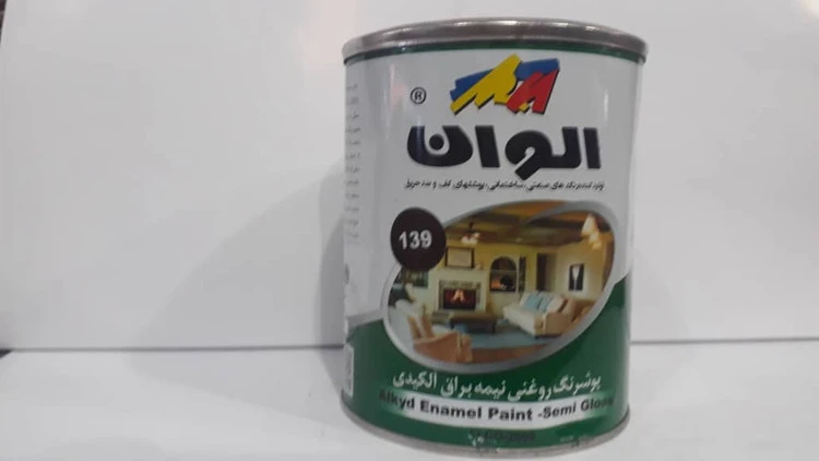 رنگ روغنی کیلو الوان مارک سبزقهوه ای کد 139