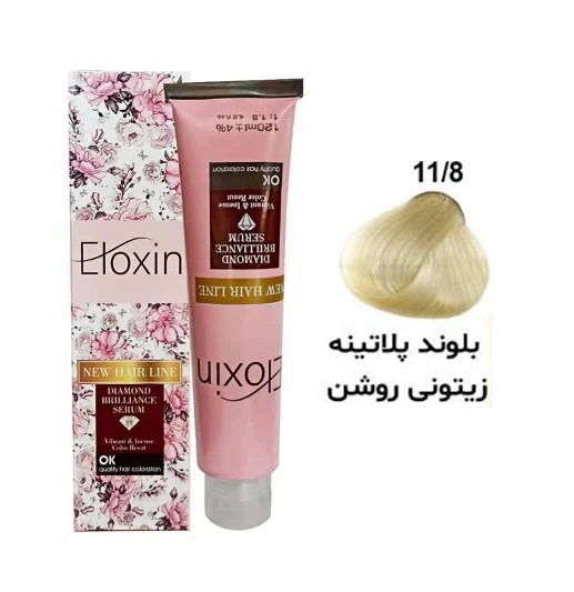 رنگ مو الوکسین سری هایلایت شماره 11.8 حجم 120 میلی لیتر رنگ بلوند پلاتینه زیتونی روشن-1
