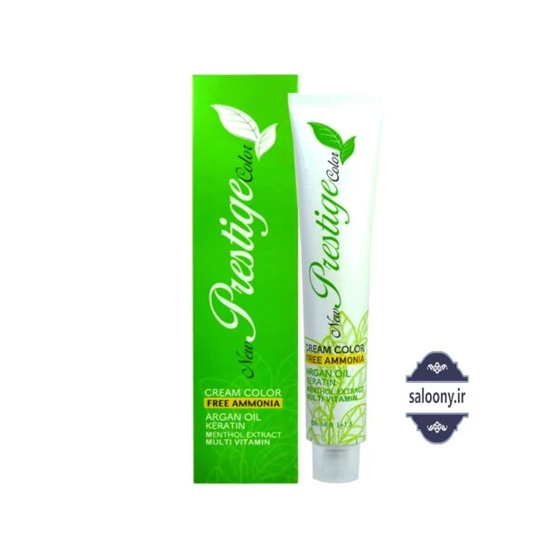 رنگ مو بدون آمونیاک حاوی کراتین و روغن آرگان 100 میل پرستیژ