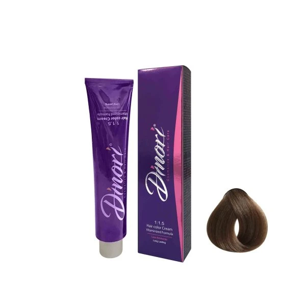رنگ مو بدون آمونیاک دینوری سری GOLDEN شماره 6.3 حجم 100 میلی لیتر رنگ بلوند طلایی تیره
