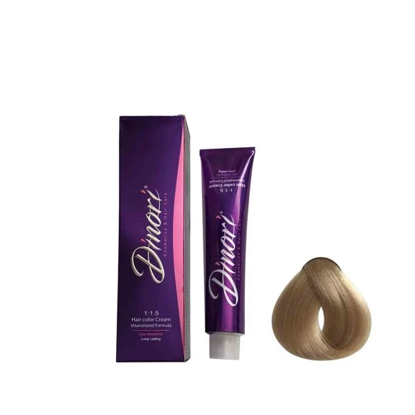 رنگ مو بدون آمونیاک دینوری سری Natural شماره 09 حجم 100 میلی لیتر رنگ بلوند روشن