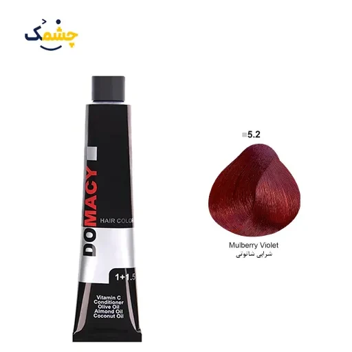 رنگ مو دوماسی (Domacy) شماره 5.2 حجم 120 میلی‌ لیتر رنگ شرابی شاتوتی