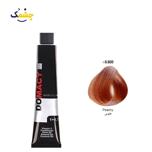 رنگ مو دوماسی (Domacy) شماره 8.600 حجم 120 میلی‌ لیتر رنگ هلویی