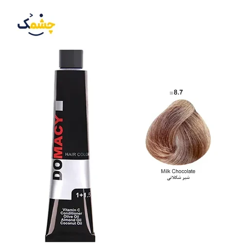رنگ مو دوماسی (Domacy) شماره 8.7 حجم 120 میلی‌ لیتر رنگ شیر شکلاتی