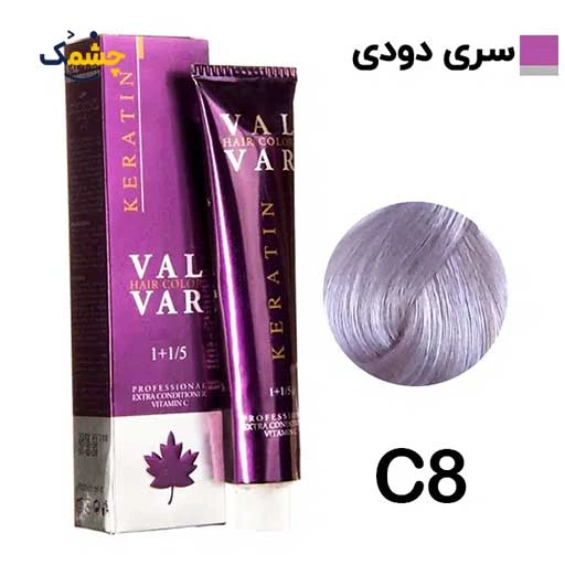 رنگ مو وال وار بلوند دودی خیلی روشن سری دودی شماره c8 حجم 120 میلی لیتر