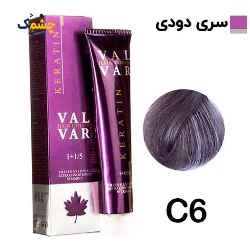 رنگ مو وال وار بلوند دودی متوسط سری دودی شماره c6 حجم 120 میلی لیتر