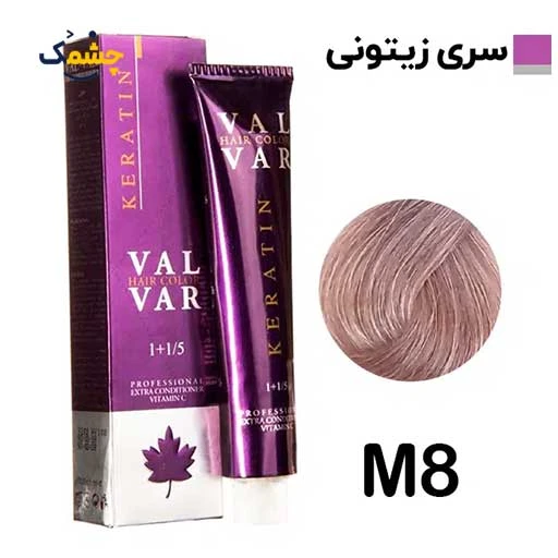 رنگ مو وال وار بلوند زیتونی خیلی روشن سری زیتونی شماره m8 حجم 120 میلی لیتر