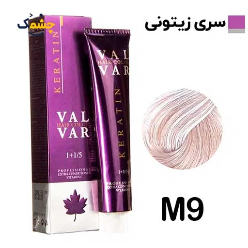 رنگ مو وال وار بلوند زیتونی پلاتینه سری زیتونی شماره m9 حجم 120 میلی لیتر