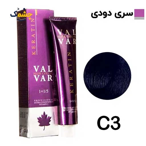 رنگ مو وال وار قهوه ای دودی متوسط سری دودی شماره c3 حجم 120 میلی لیتر