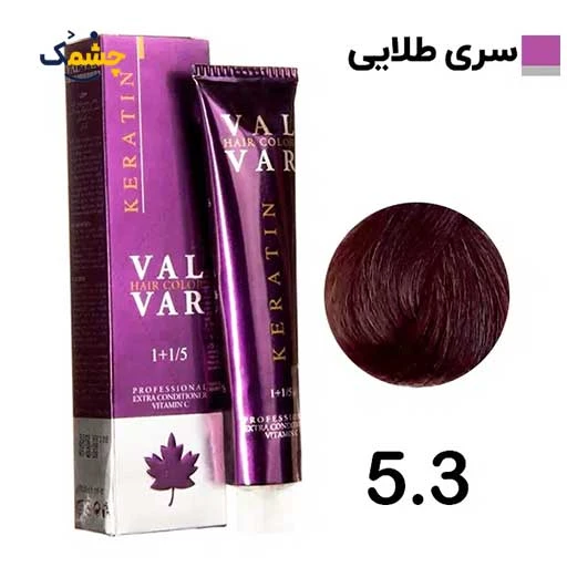 رنگ مو وال وار قهوه ای طلایی روشن سری طلایی شماره 5.3 حجم 120 میلی لیتر