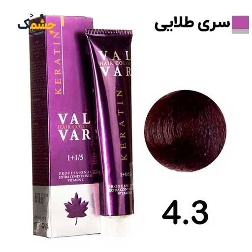 رنگ مو وال وار قهوه ای طلایی متوسط سری طلایی شماره 4.3 حجم 120 میلی لیتر
