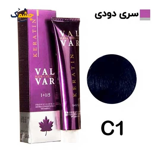 رنگ مو وال وار مشکی پر کلاغی سری دودی شماره c1 حجم 120 میلی لیتر