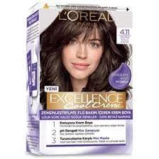 رنگ موی لورال 4.11 قهوه ای خاکستری دودی سری Excellence cool creme