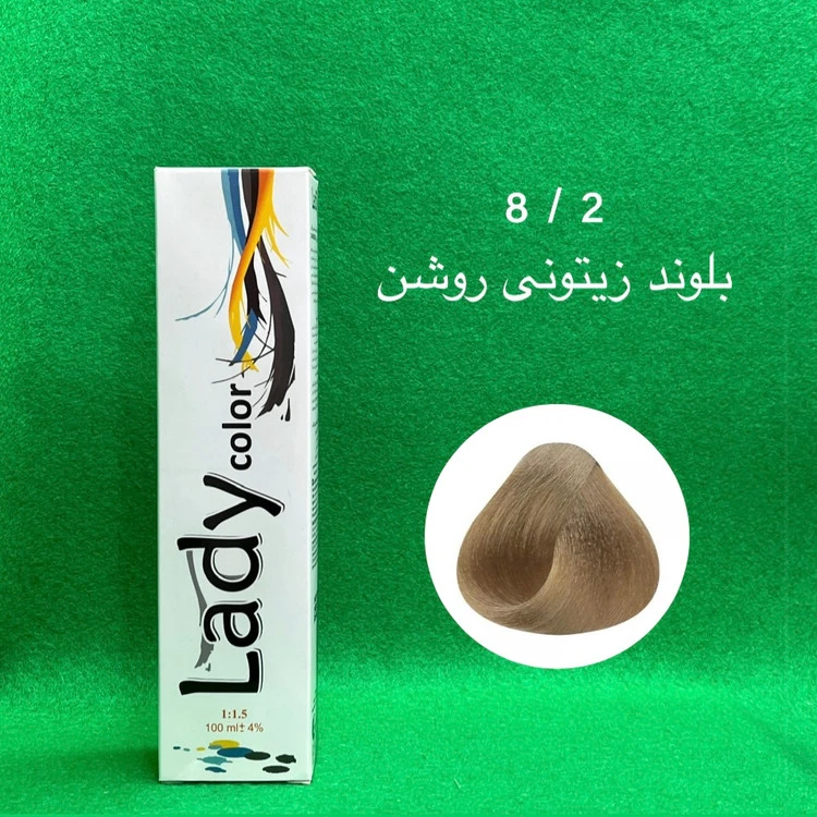 رنگ موی لیدی 8/2 ( بلوند زیتونی روشن )