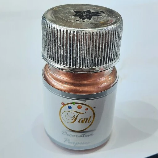 رنگ پودری برنزی فونت اصلی 10 گرمی (مخصوص رنگ کردن روی کیک، دسر، فوندانت و ...)