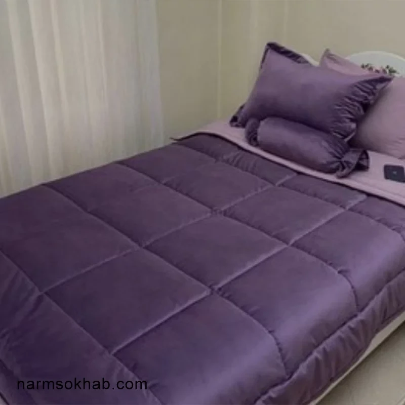 رو تختی مخمل کالیفرنیا تک نفره سایز ۱۲۰ + تک و عمده