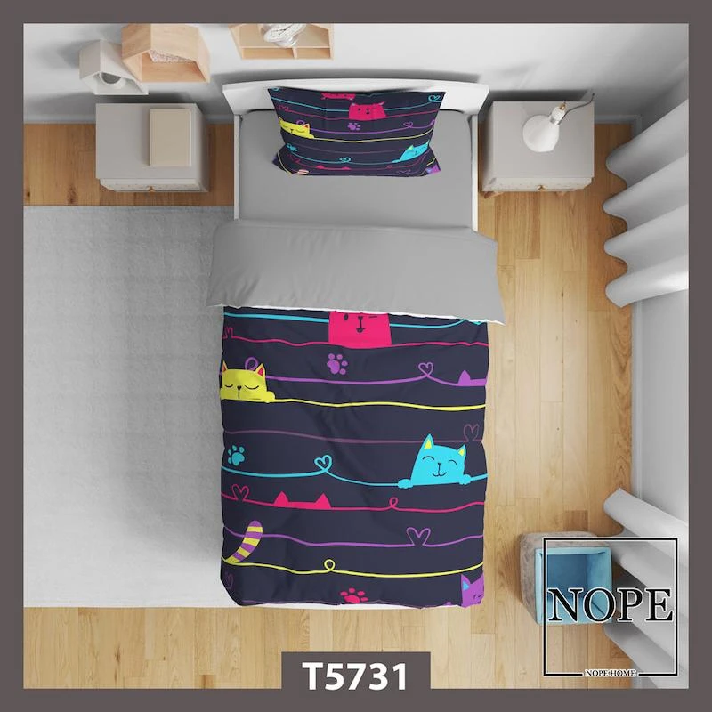 روتختی کودک طرح پترن گربه مدل T5731