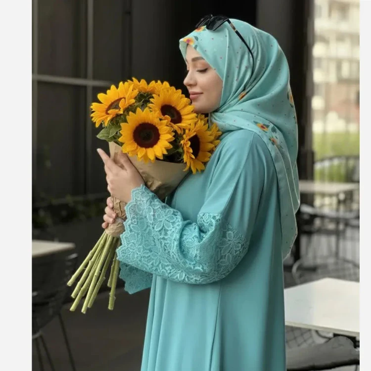 روسری زنانه طرح پونه تیره گل ریز نخی قواره بزرگ 140 سانتی متر کد X_269