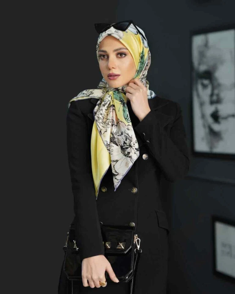 روسری زنانه مجلسی ابریشمی