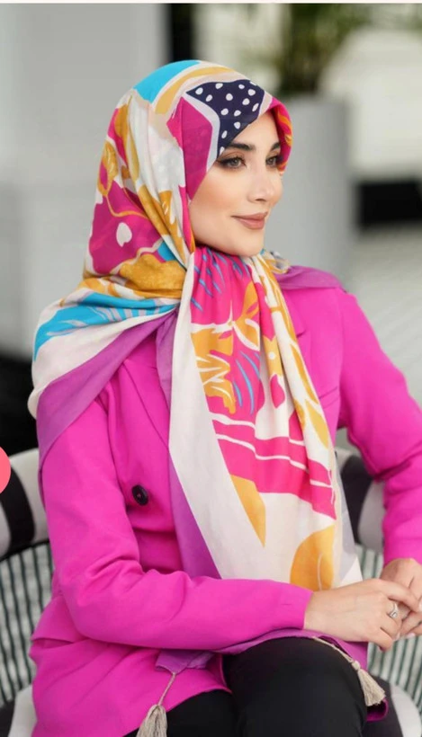 روسری زنانه نخی وال ترک قواره ۱۴۰