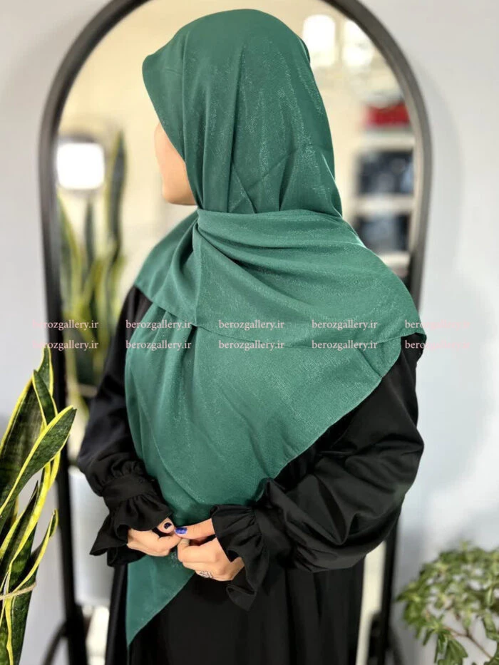 روسری نخی ساده لمه دار قواره ۱۳۵