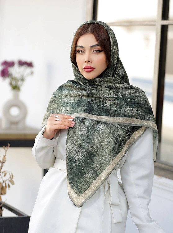 روسری نخی طرح آبرنگی ،در ۶ رنگ زیبا
