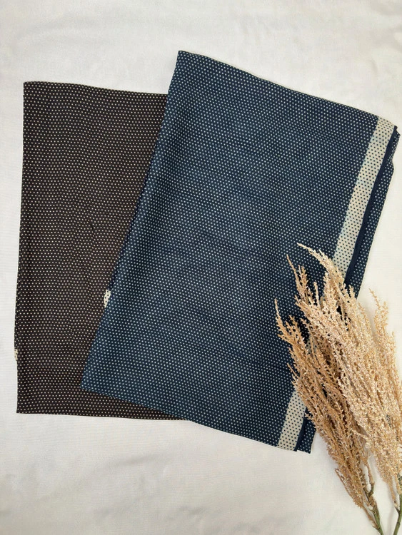 روسری کرپ نخی خال خالی