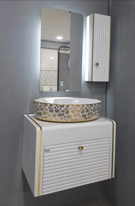 روشویی کابینتی بامبو سفید 60در40 فول ست