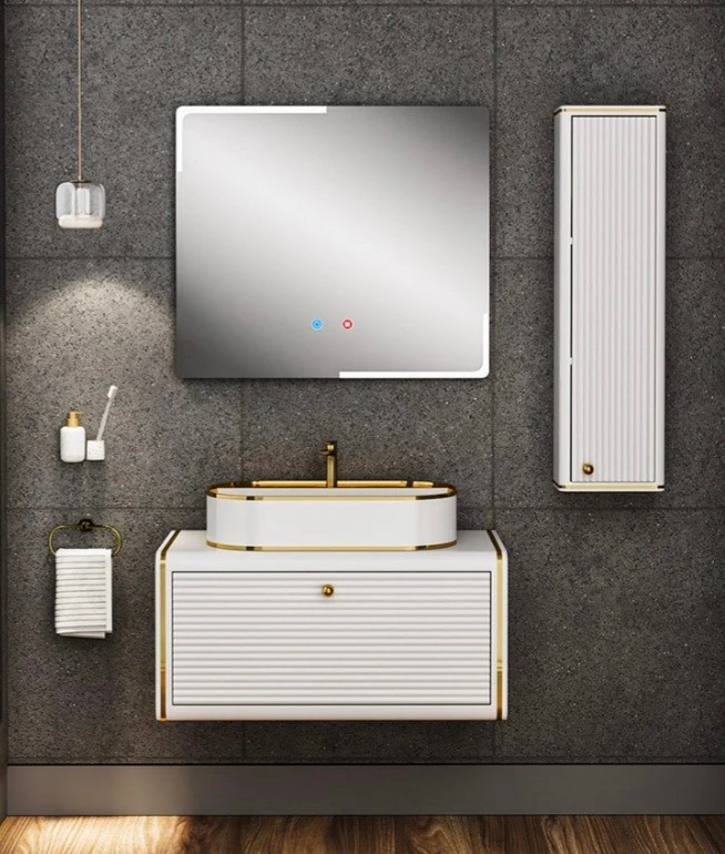 روشویی کابینتی بامبو سفید طلایی جهت اطلاع از تخفیفات تماس بگیرید