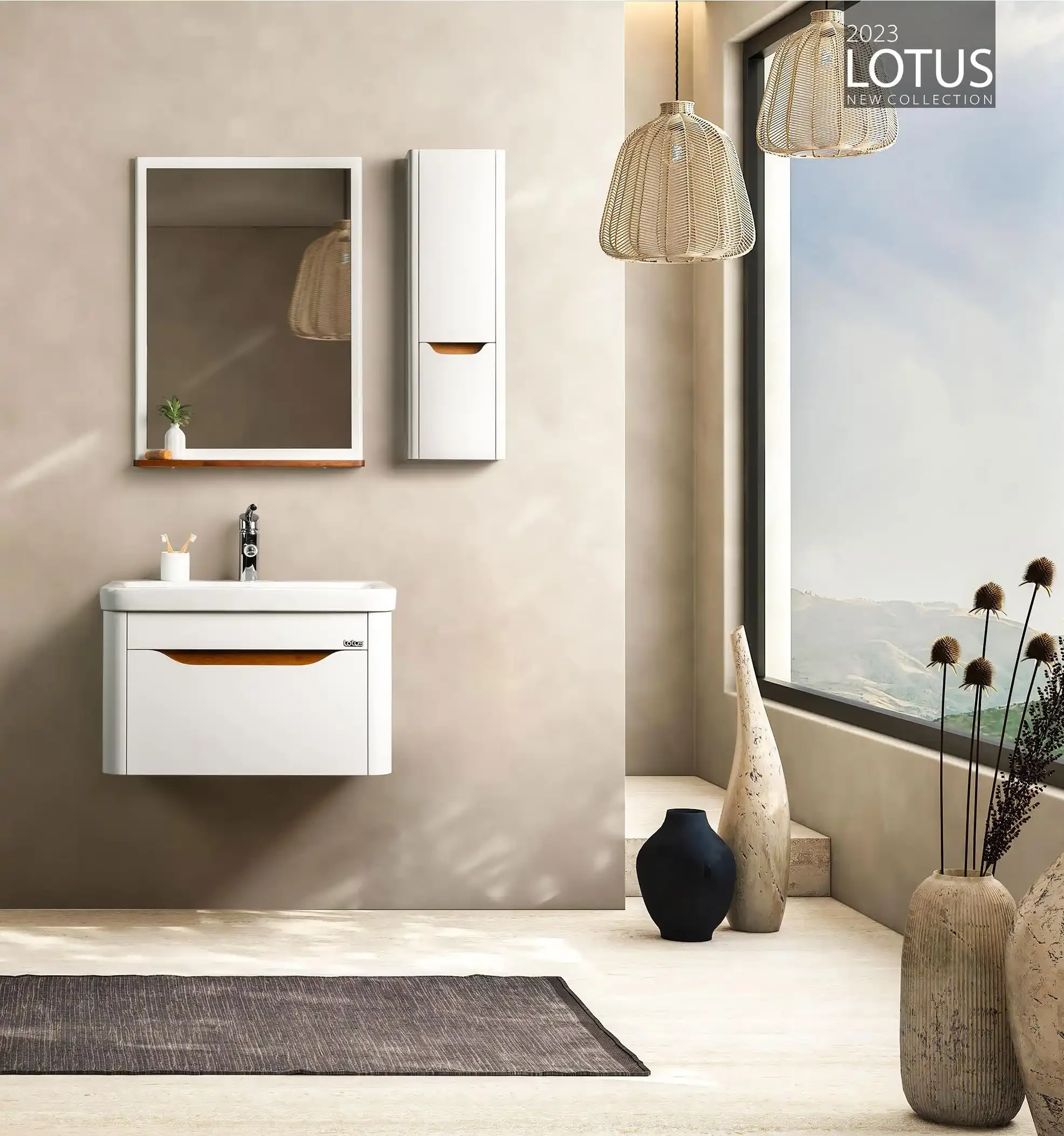 روشویی کابینتی لوتوس طرح مدرن مدل کویین QUEEN 700 ابعاد 46*70