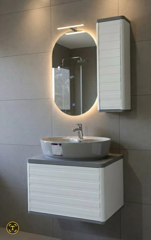 روشویی کابینتی کد۱۱۰ فول ست اینه تاچ بک لایت