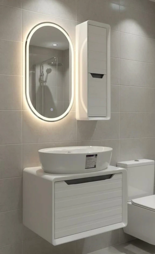 روشویی کابینتی کد۱۱۱ فول ست اینه تاچ بک لایت ابعاد۶۰در۴۰