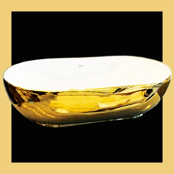 روشویی گاتریا بیضی دور طلا