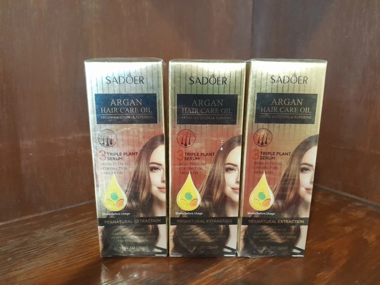 روغن آرگان و رز پتال و روغن نارگیل موی سادور