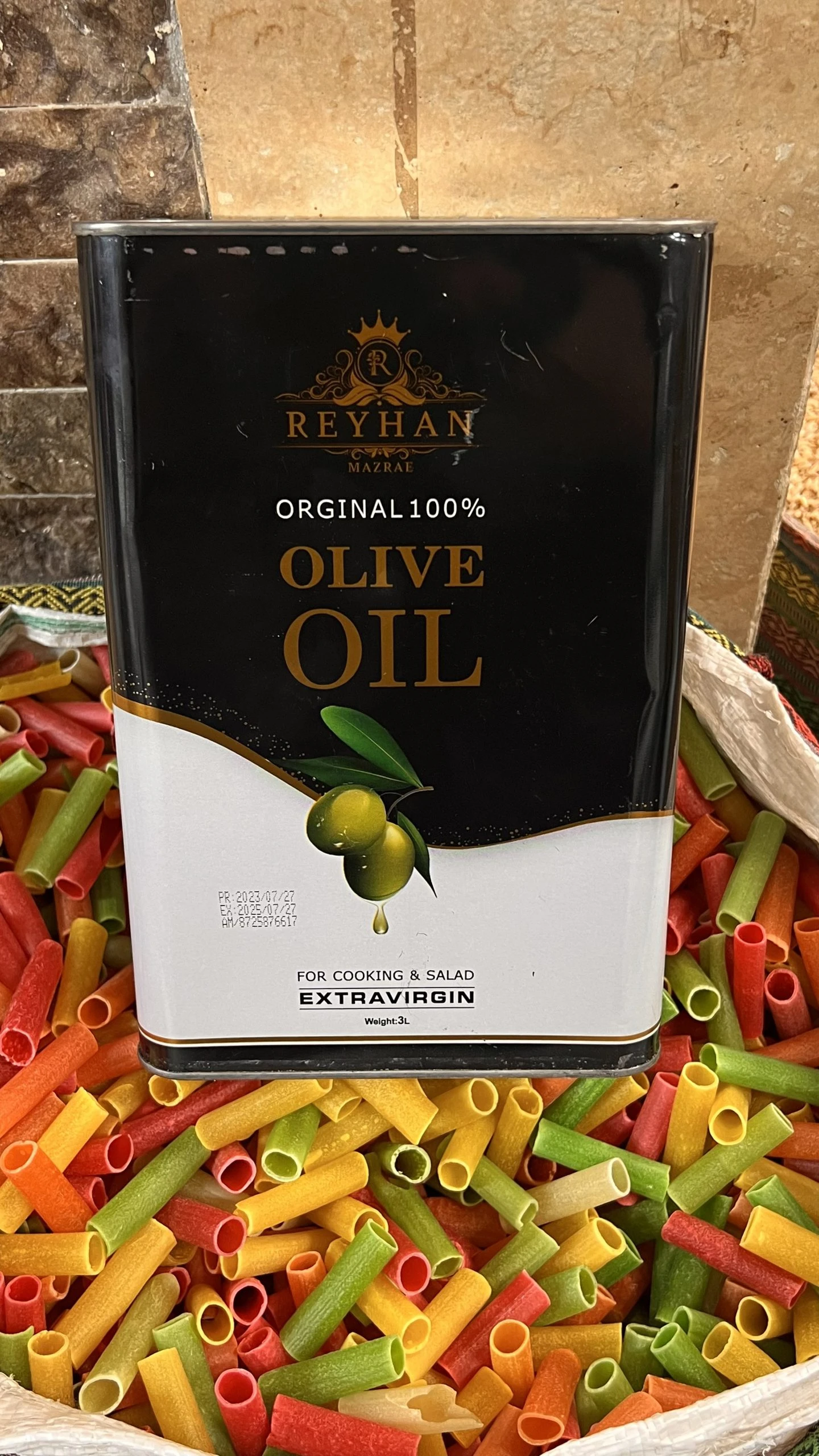 روغن زیتون سه لیتر ریحان
