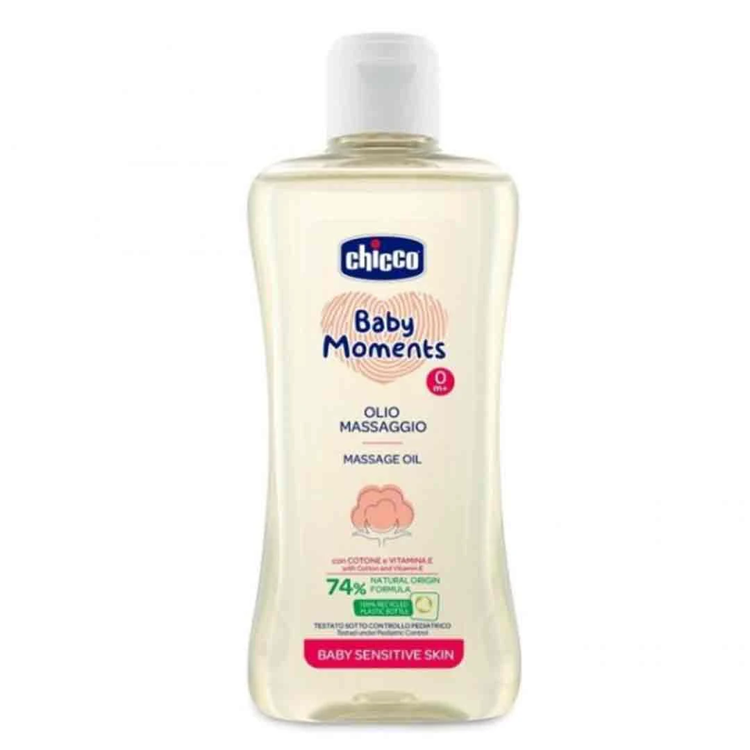 روغن ماساژ کودک ایتالیایی چیکو Oil Massage Chicco حاوی روغن سبوس برنج 200 میل