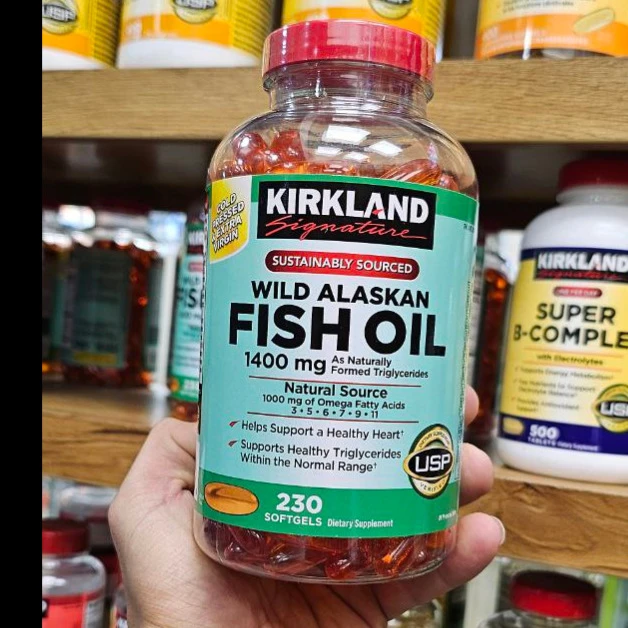 روغن ماهی وایلد آلاسکا 1400 میلی‌گرم کرکلند سیگنچر (Kirkland Signature Wild Alaskan Fish Oil 1400 mg)