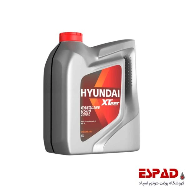 روغن موتور 20W50 SL هیوندای با حجم 4 لیتر